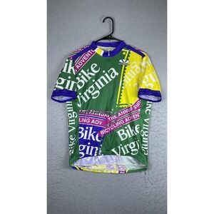 Voler Bike Virginia Cycling Jersey Mens Large Multicolor 1/4 Zip Bike Shirt